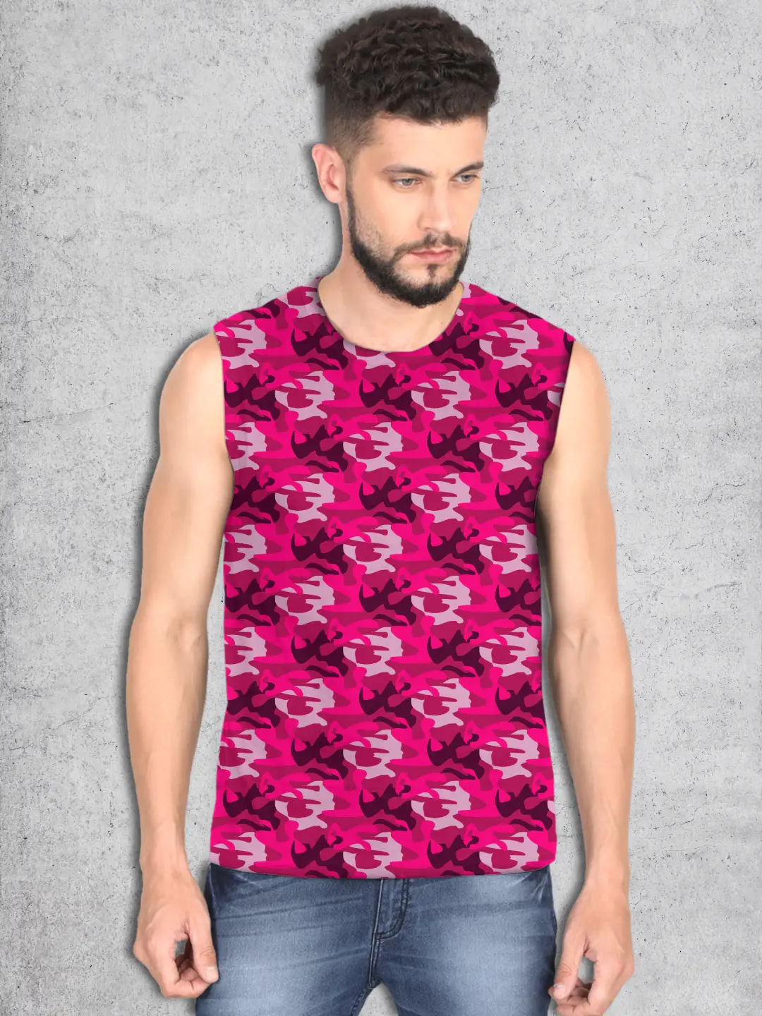 Pink Camo Sleevless Vests