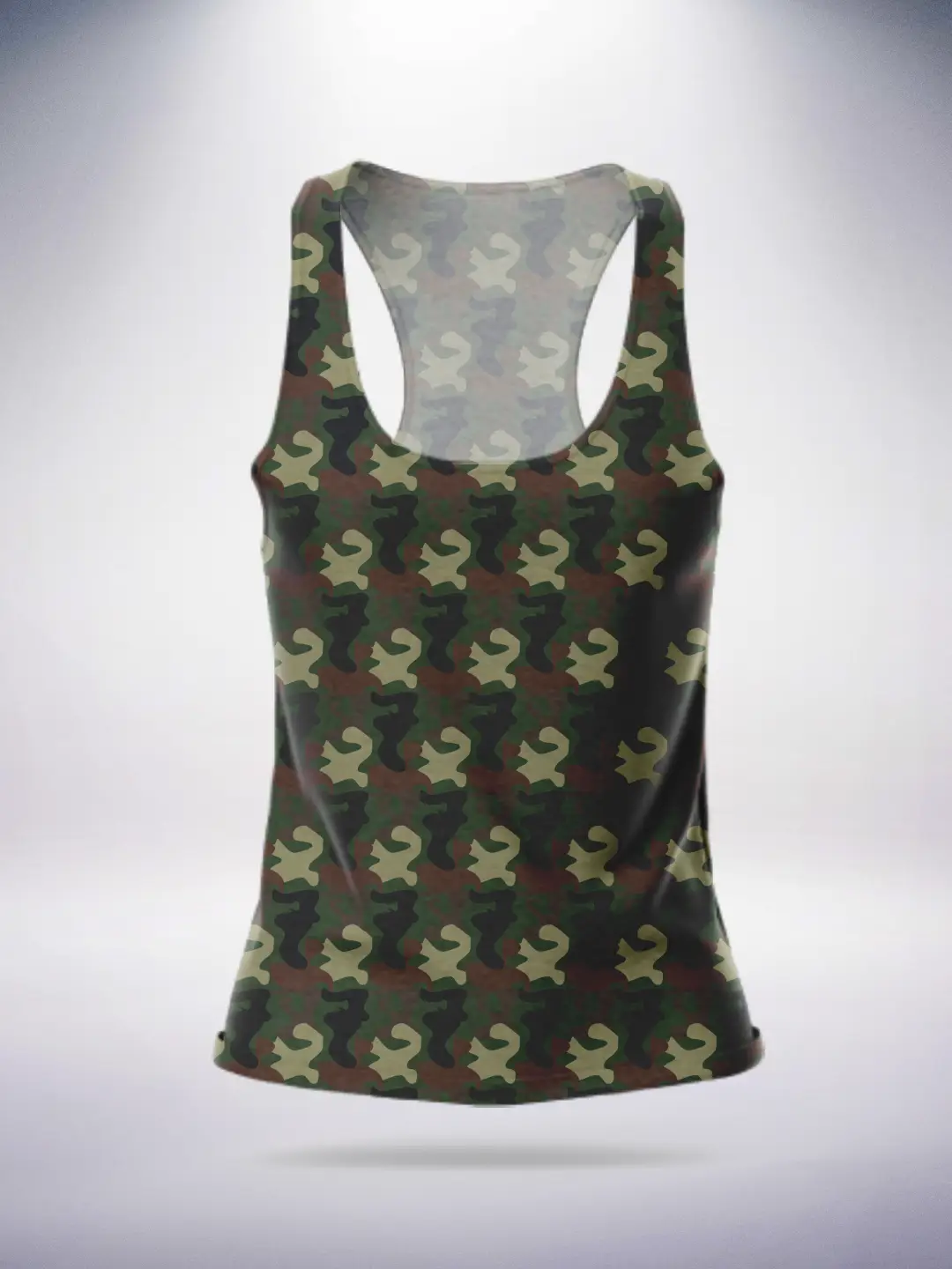 Green Camouflage  Women Tank Top