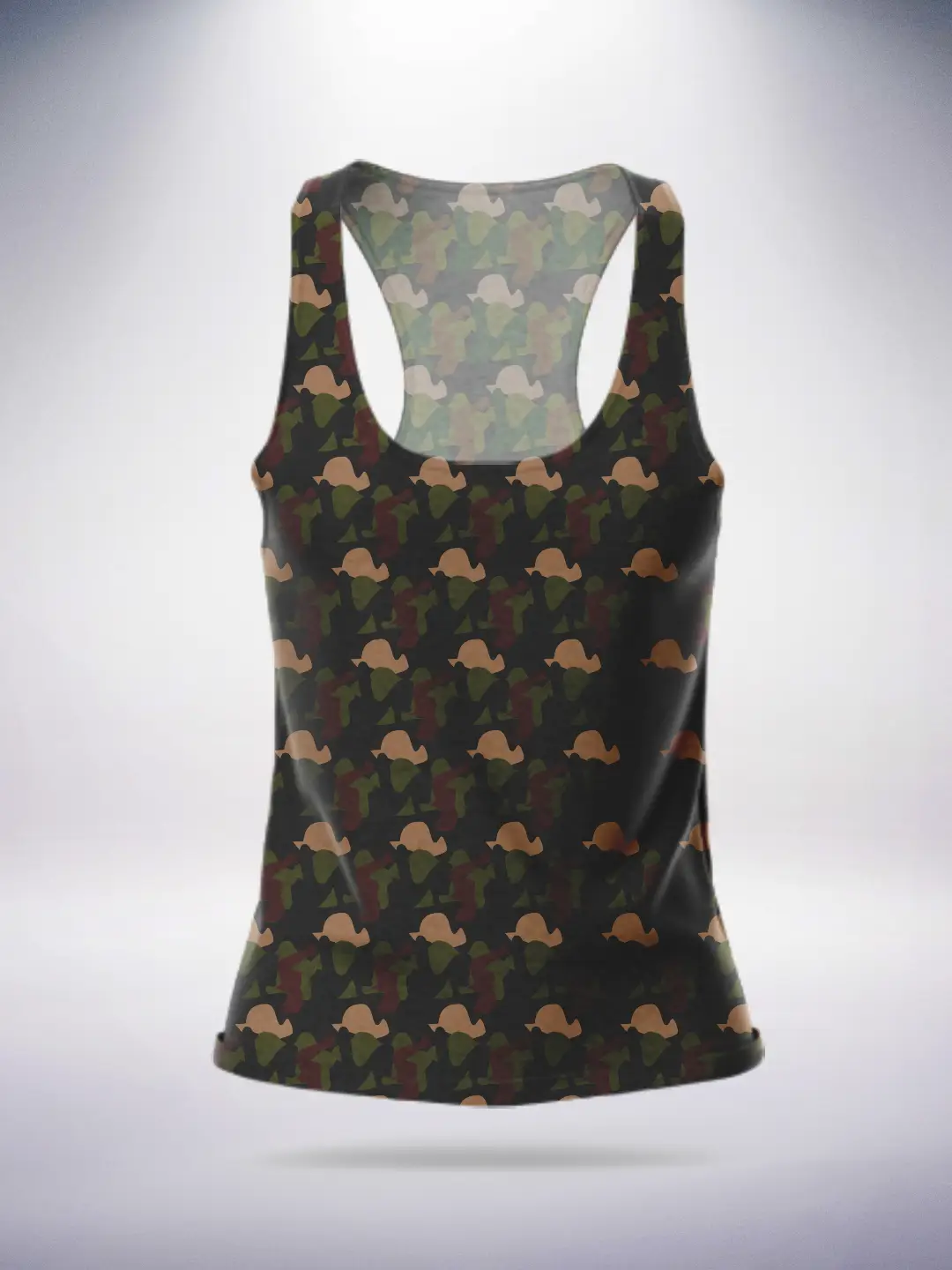 Camo Military Style Women Tank Top