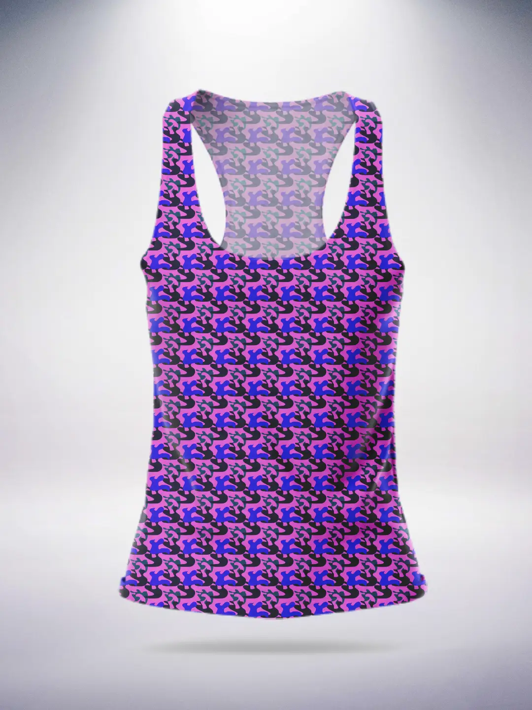 Stylish Purple Pink Camouflage Women Tank Top