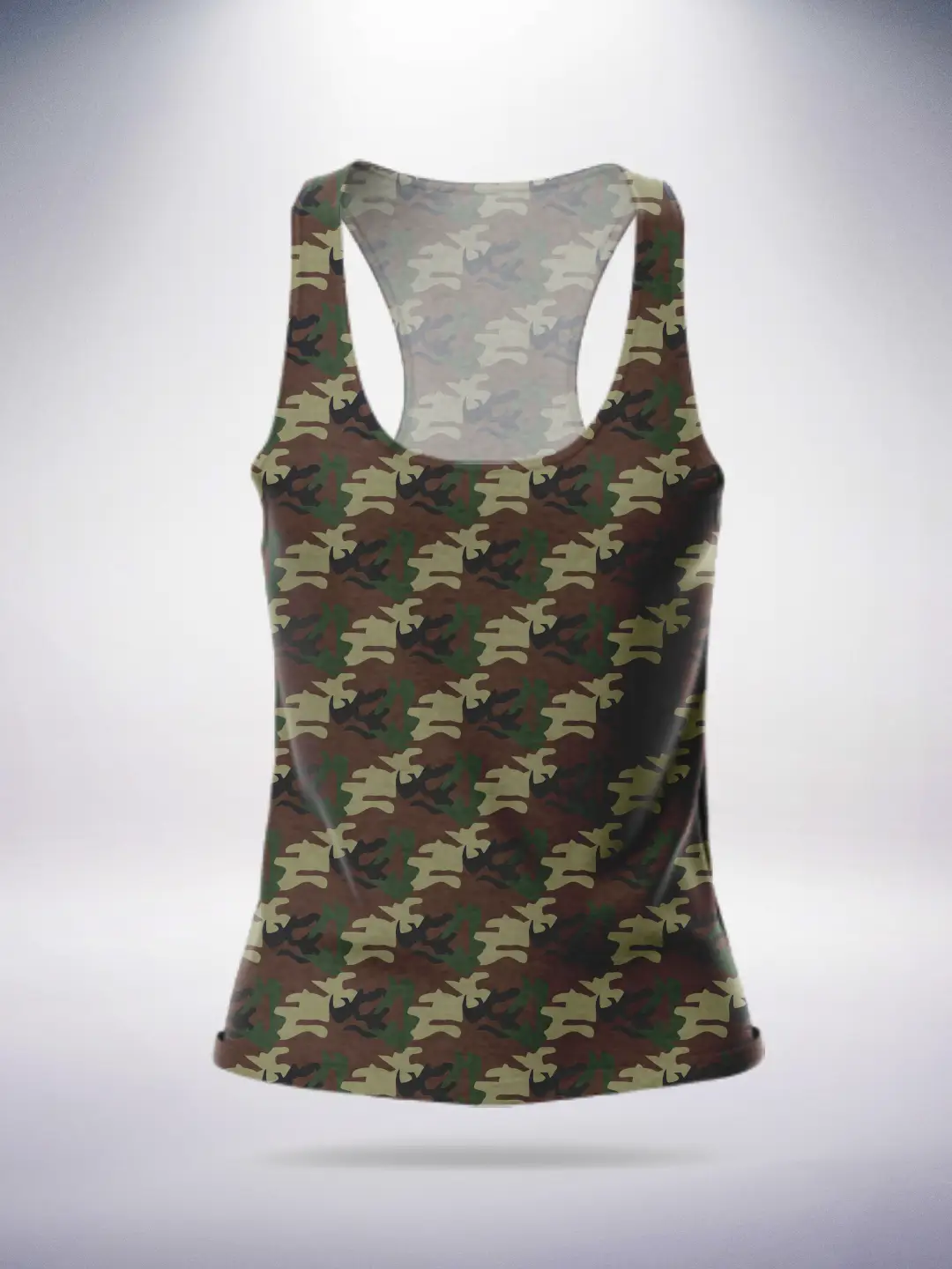 Unisex Regular Fit Camouflage Women Tank Top