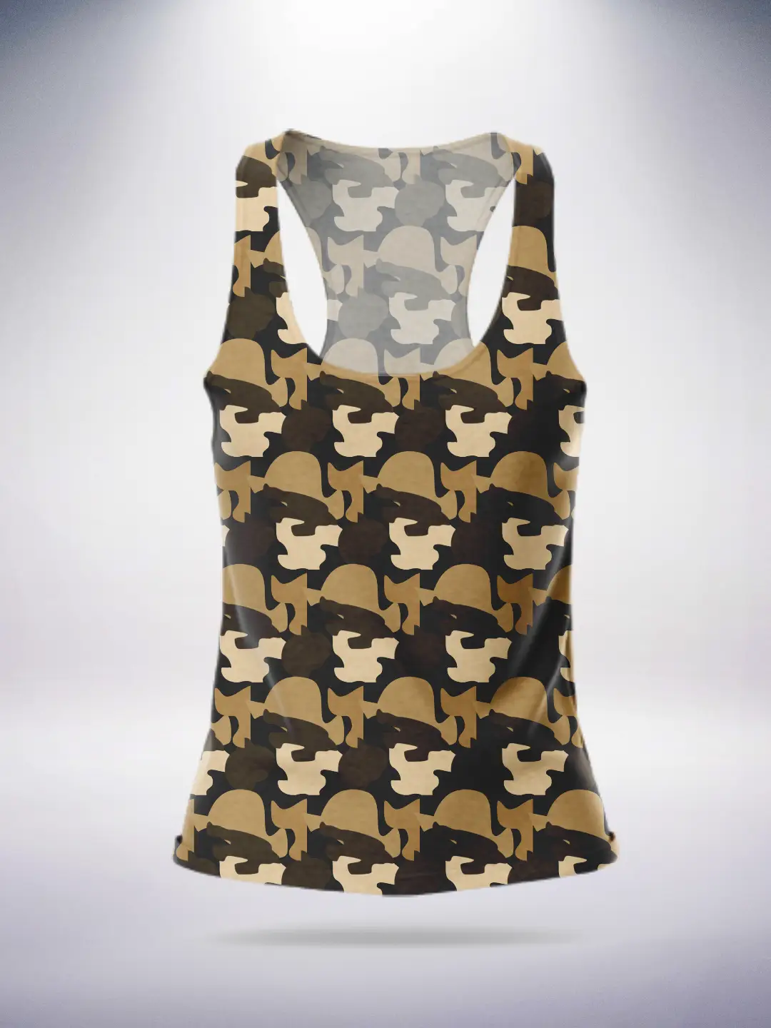 Sand Color Dessert Camo Women Tank Top