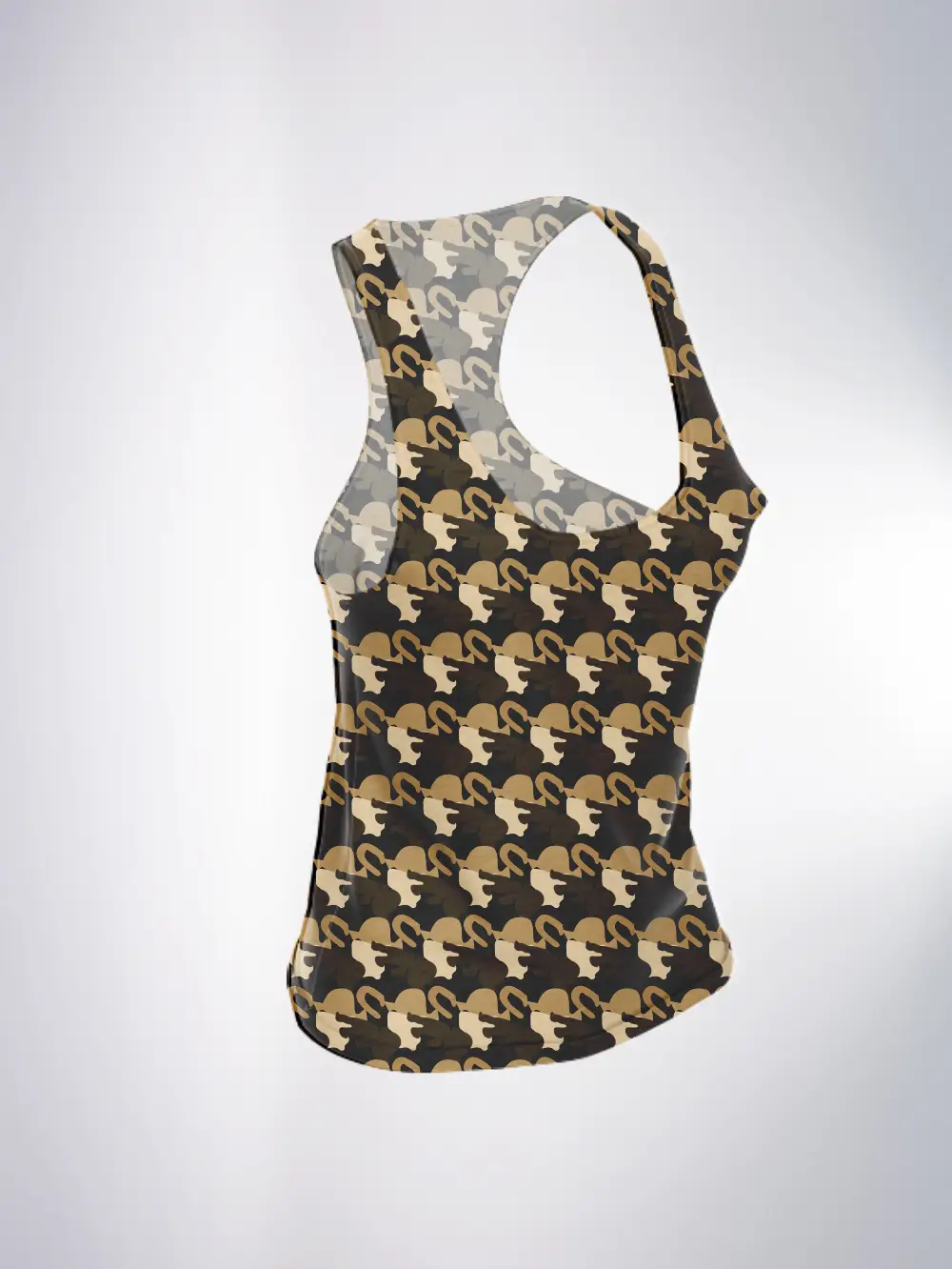 Brown Dessert Camouflage Women Tank Top - Image 2