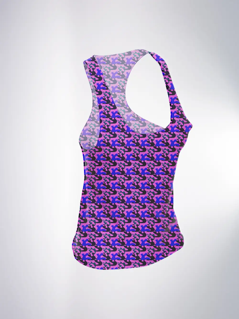 Stylish Purple Pink Camouflage Women Tank Top - Image 2