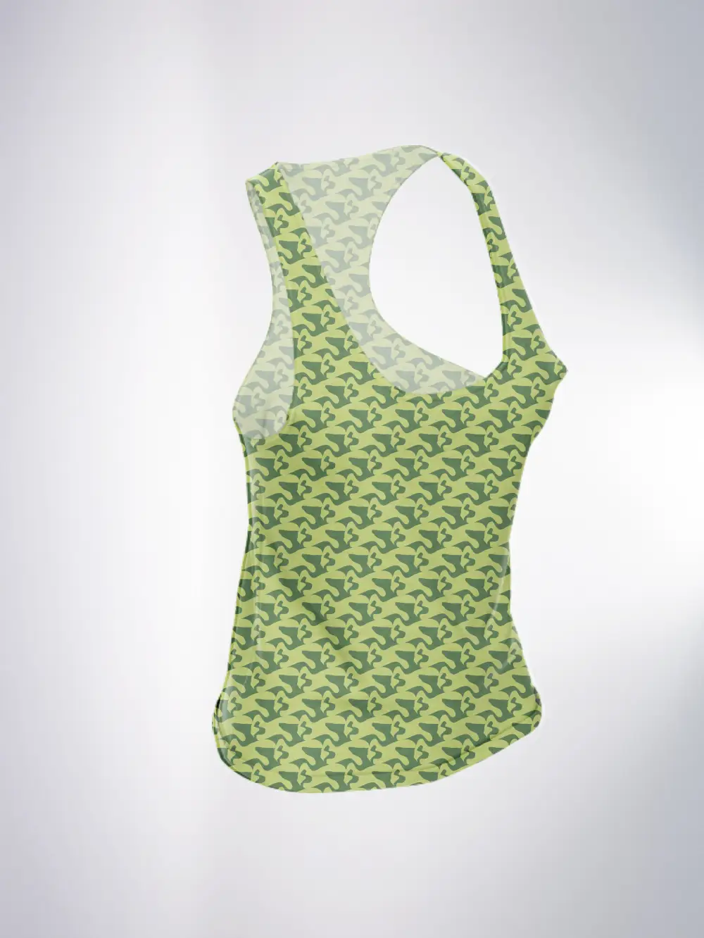 Lime Green CamouflageWomen Tank Top - Image 2