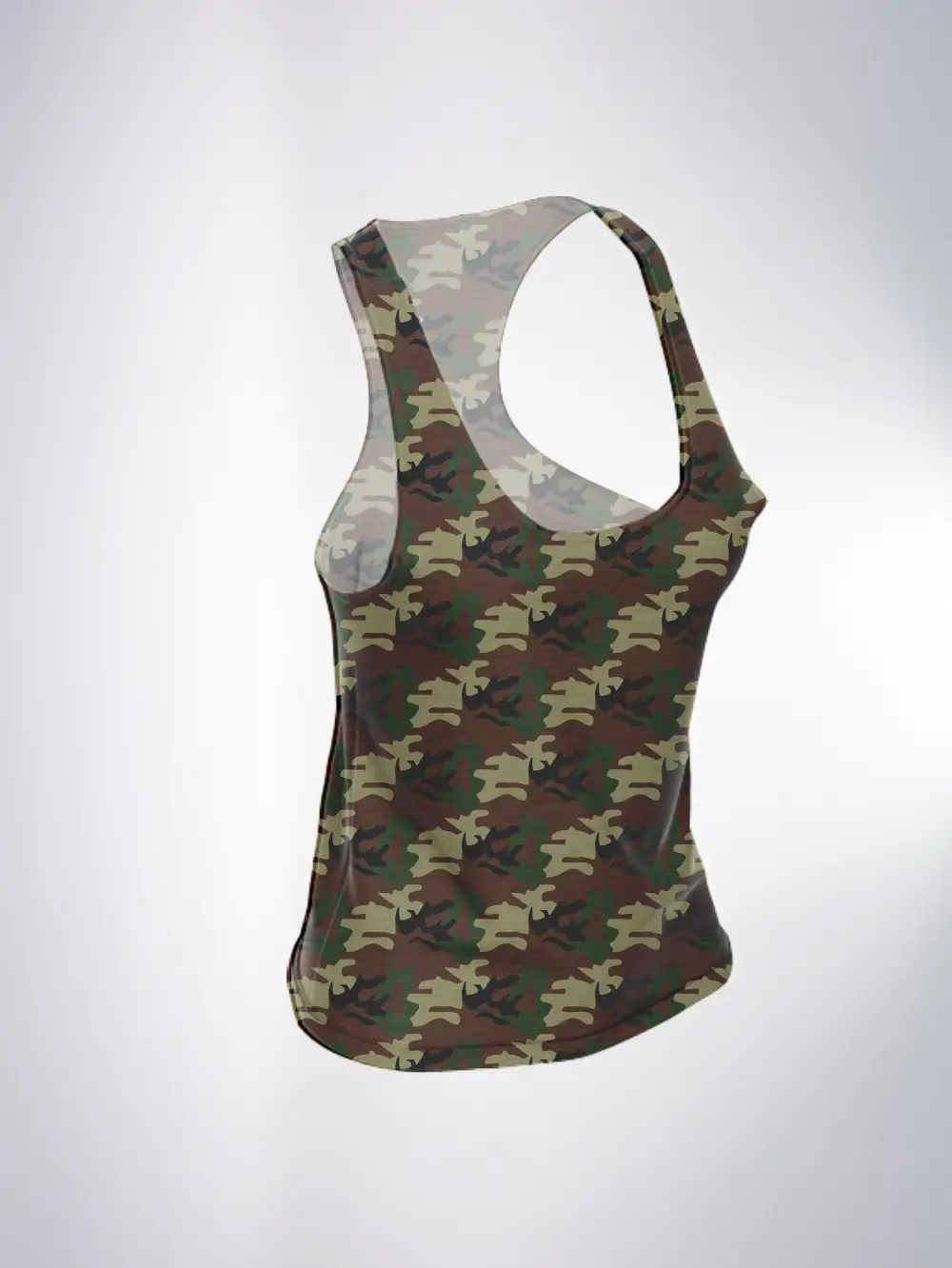 Unisex Regular Fit Camouflage Women Tank Top - Image 2