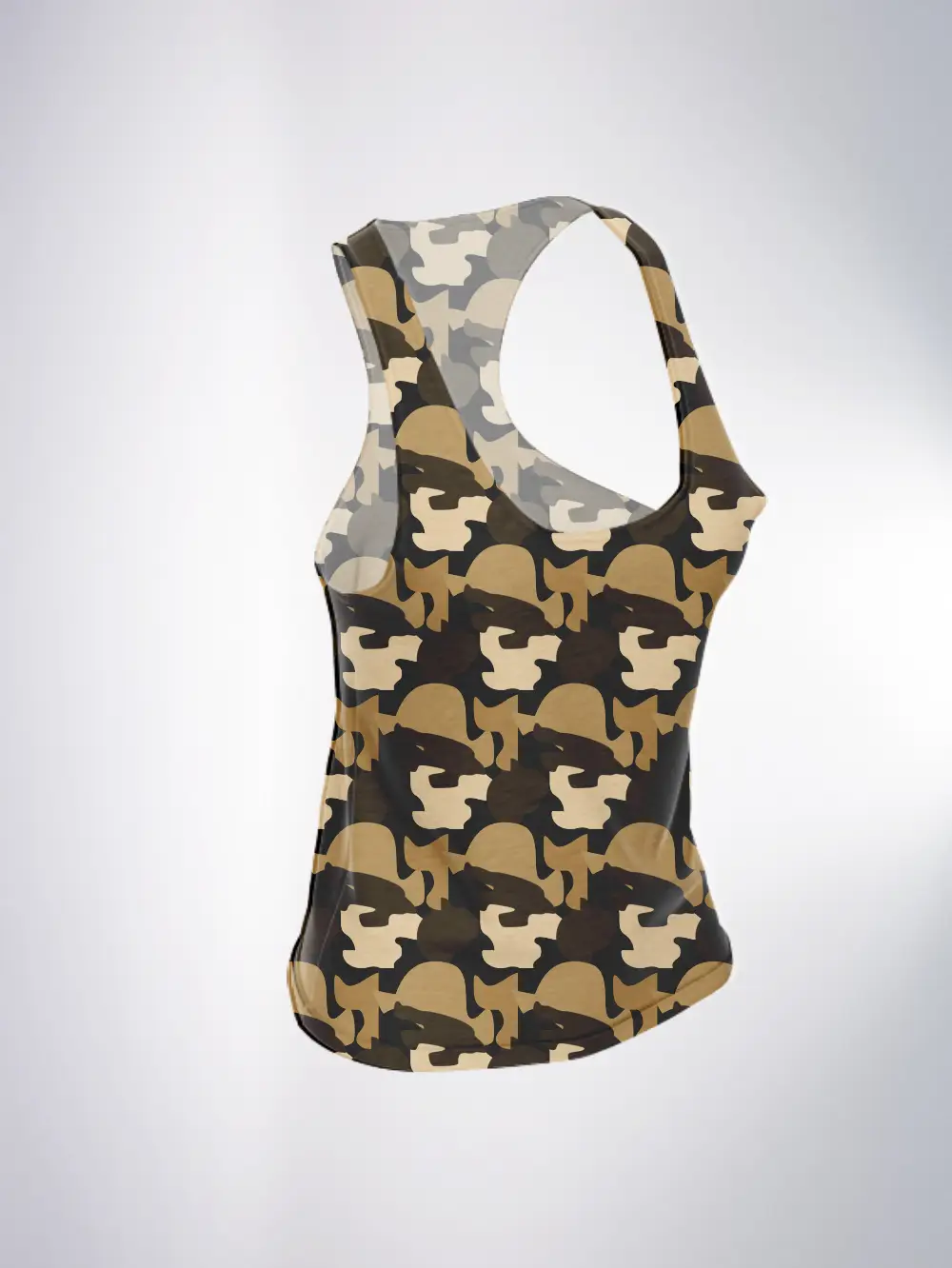 Sand Color Dessert Camo Women Tank Top - Image 2