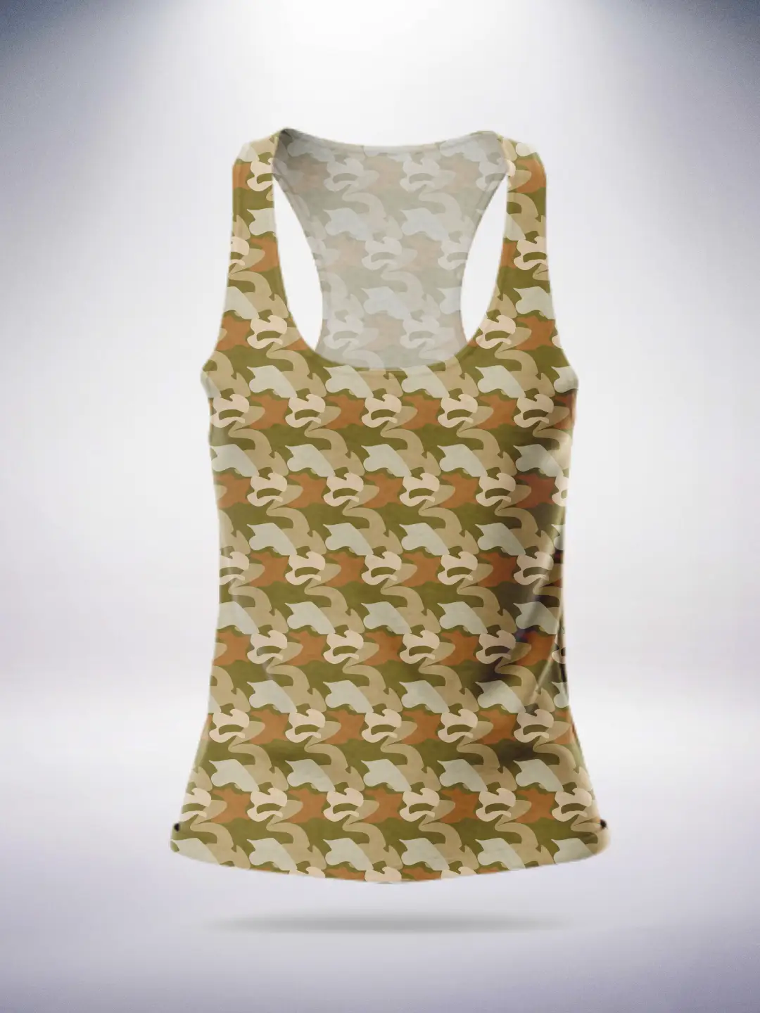 Dessert Yellow Camouflage Women Tank Top
