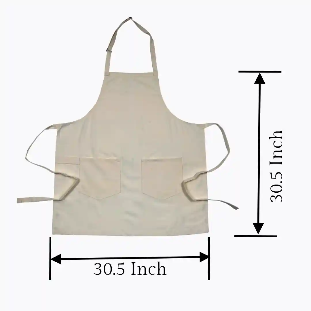 Z Alphabet Cotton White Apron - Image 4
