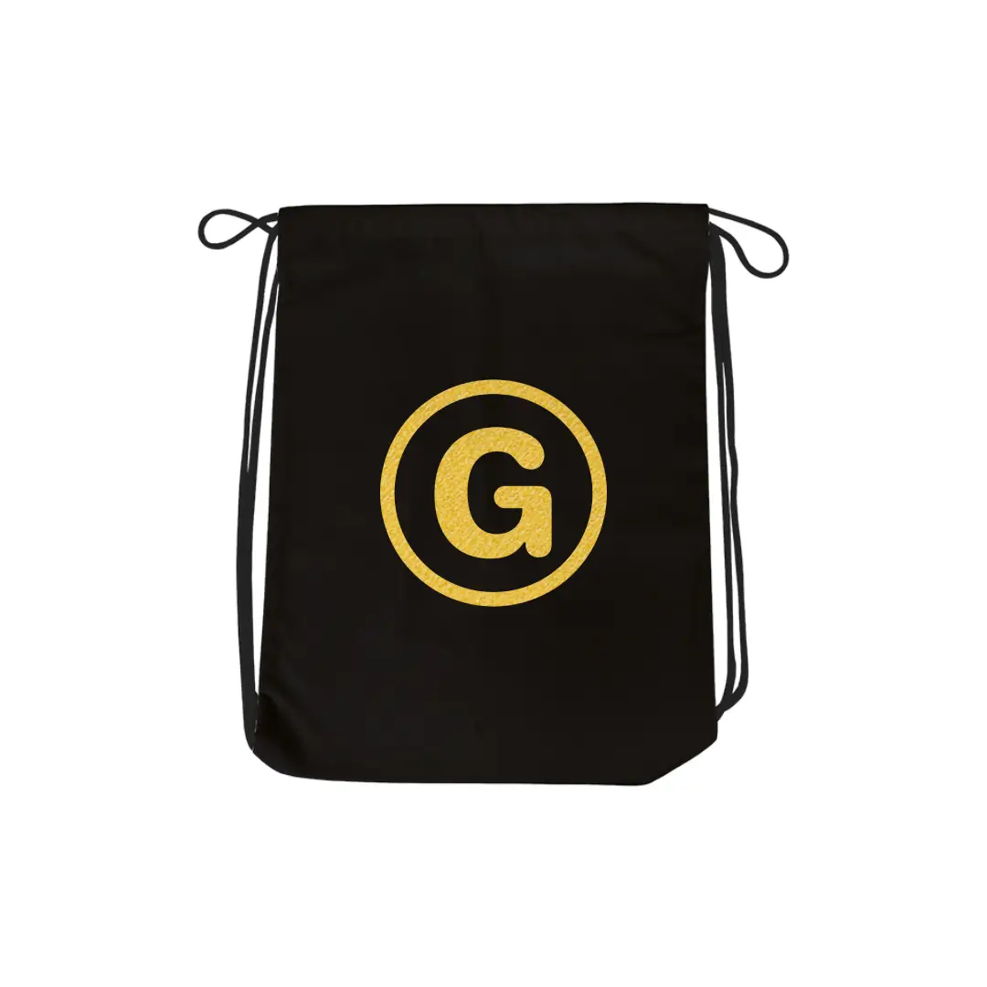 G Alphabet Reflective Shiny Print Cotton Drawstring Bag - Image 2