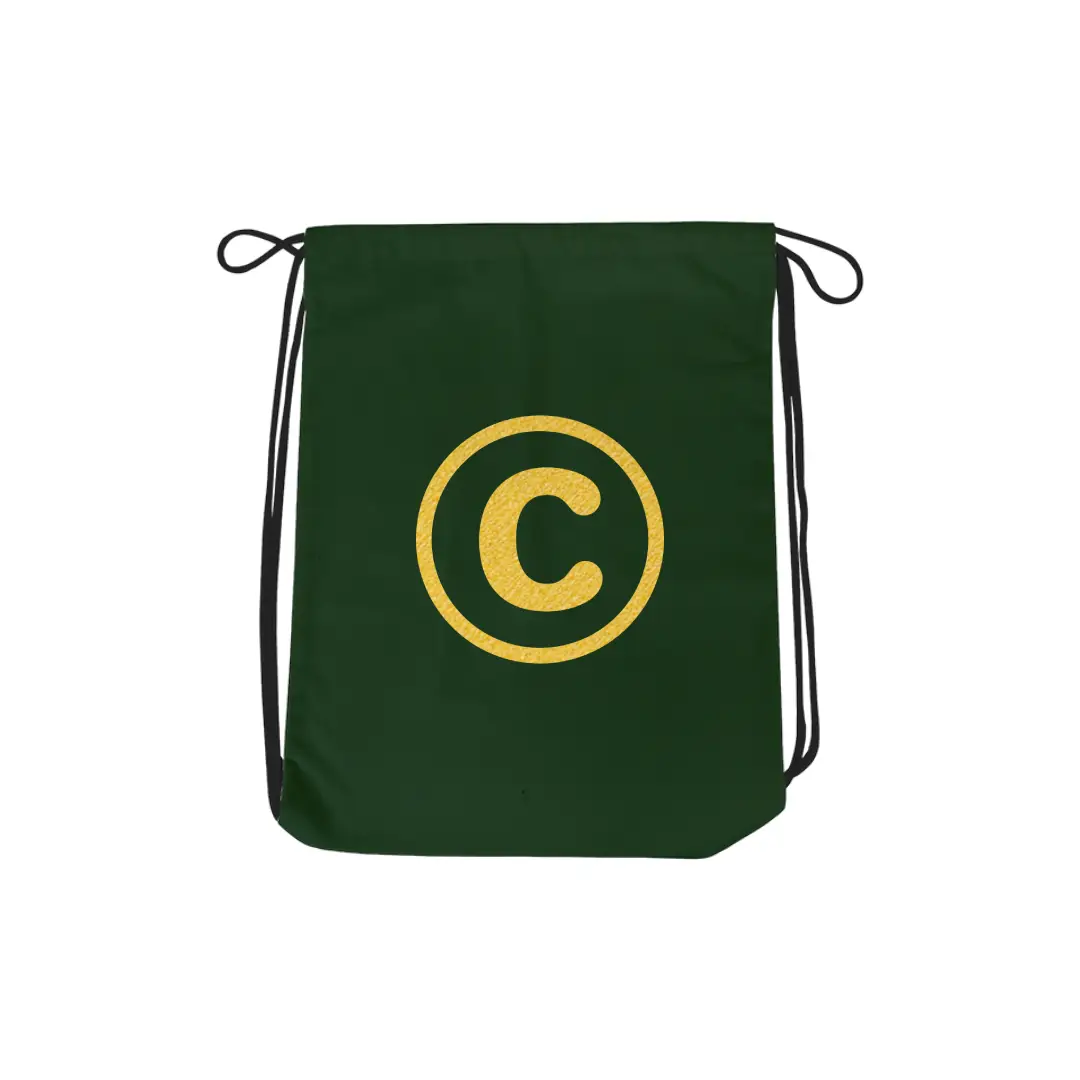 C Alphabet Reflective Shiny Print Cotton Drawstring Bag - Image 4