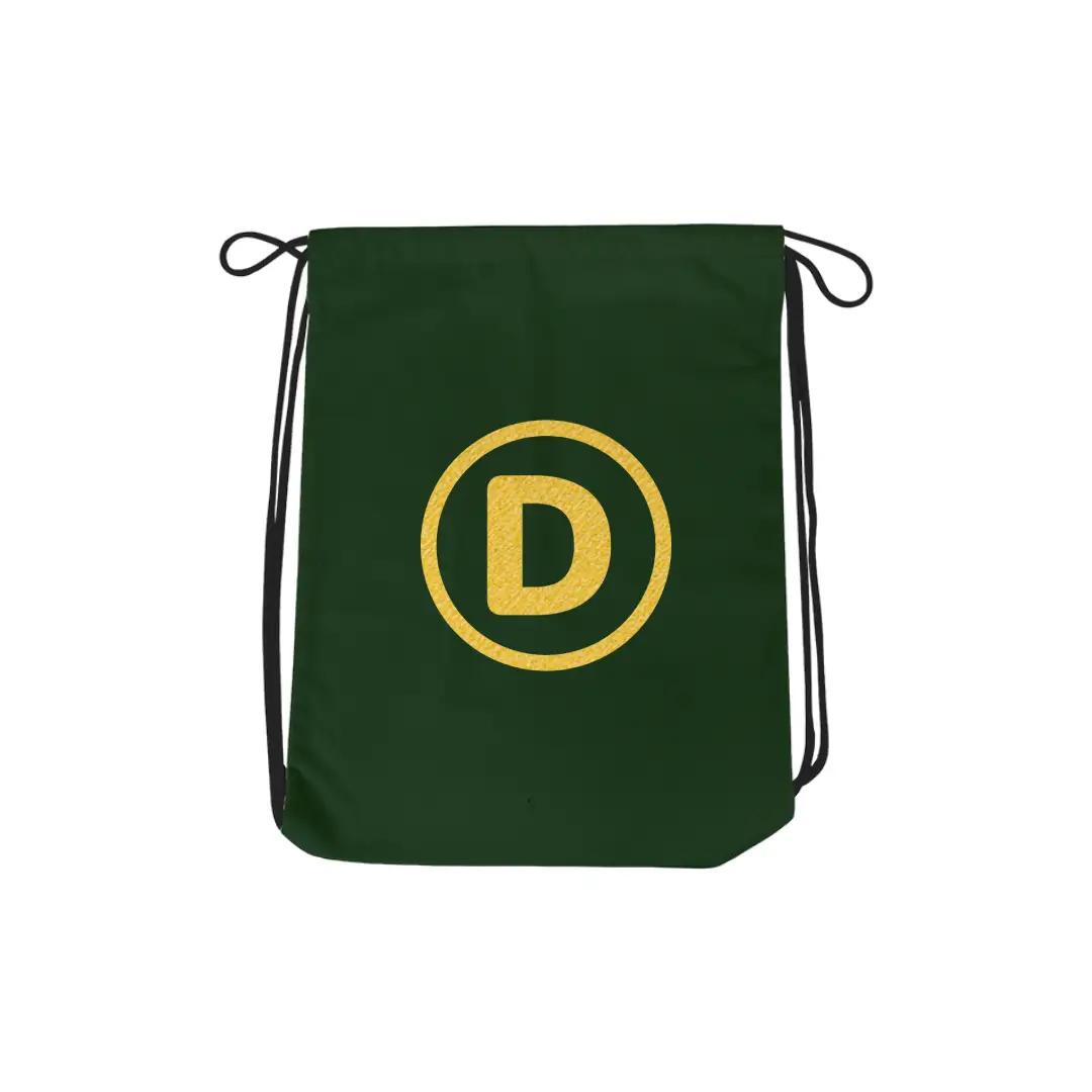 D Alphabet Reflective Shiny Print Cotton Drawstring Bag - Image 5