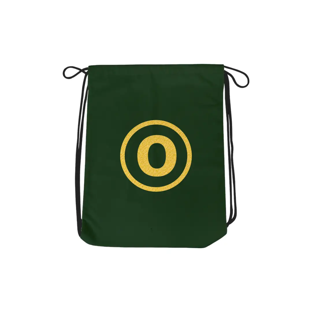 O Alphabet Reflective Shiny Print Cotton Drawstring Bag - Image 4