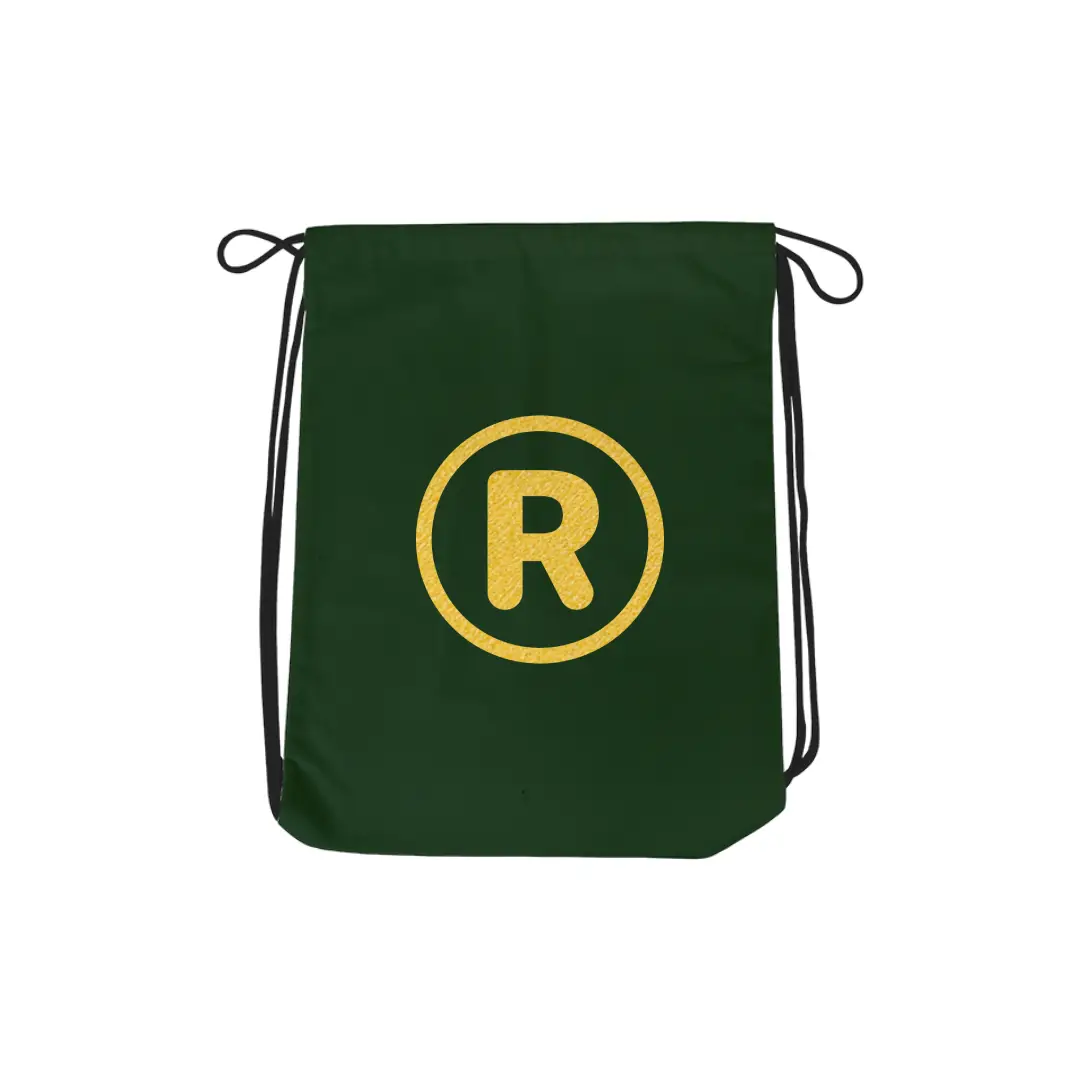 R Alphabet Reflective Shiny Print Cotton Drawstring Bag - Image 5