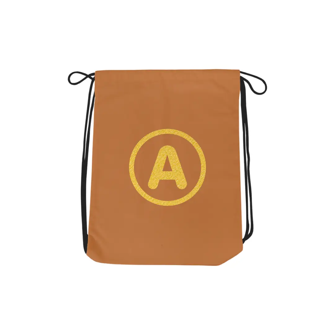 A Alphabet Reflective Shiny Print Cotton Drawstring Bag - Image 7