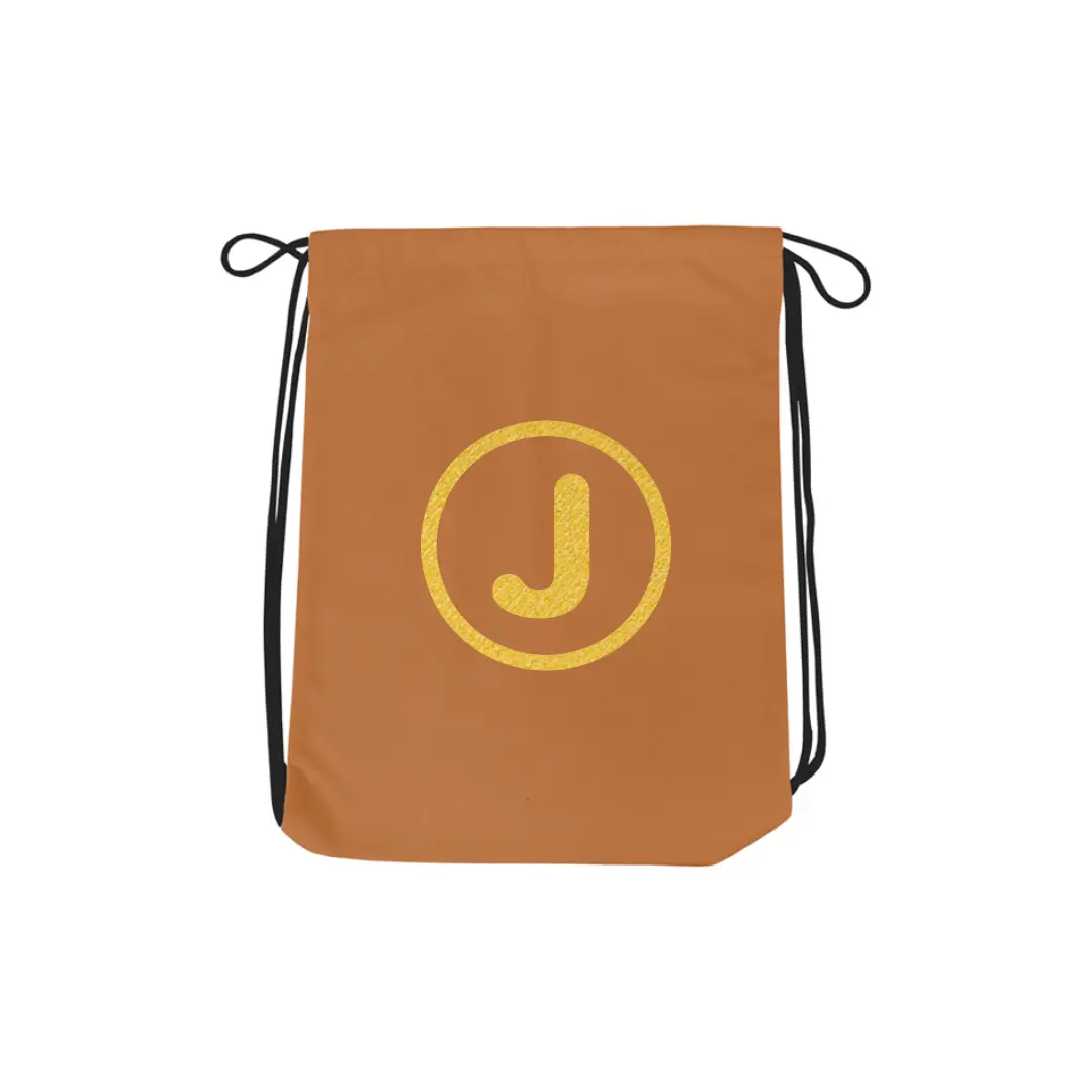 J Alphabet Reflective Shiny Print Cotton Drawstring Bag - Image 7