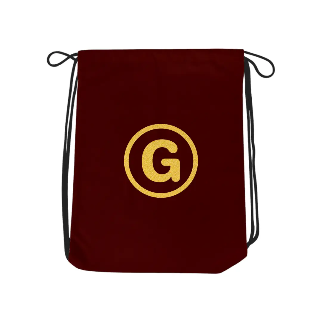 G Alphabet Reflective Shiny Print Cotton Drawstring Bag - Image 6