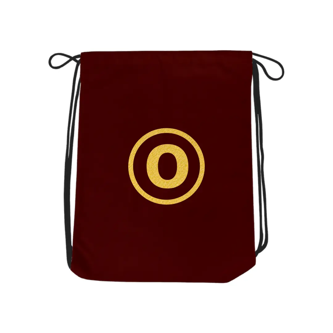 O Alphabet Reflective Shiny Print Cotton Drawstring Bag - Image 6