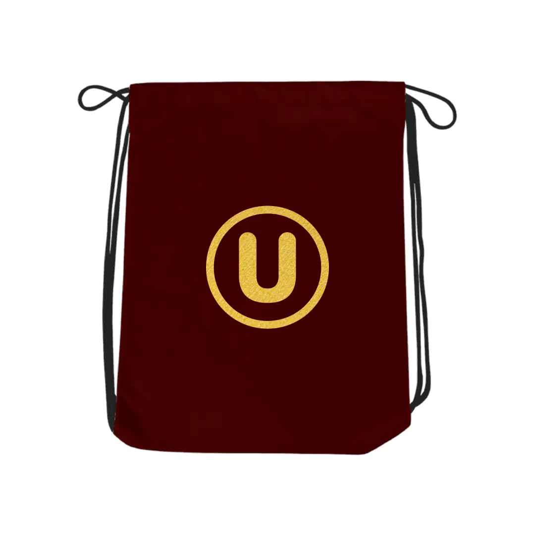 U Alphabet Reflective Shiny Print Cotton Drawstring Bag - Image 6