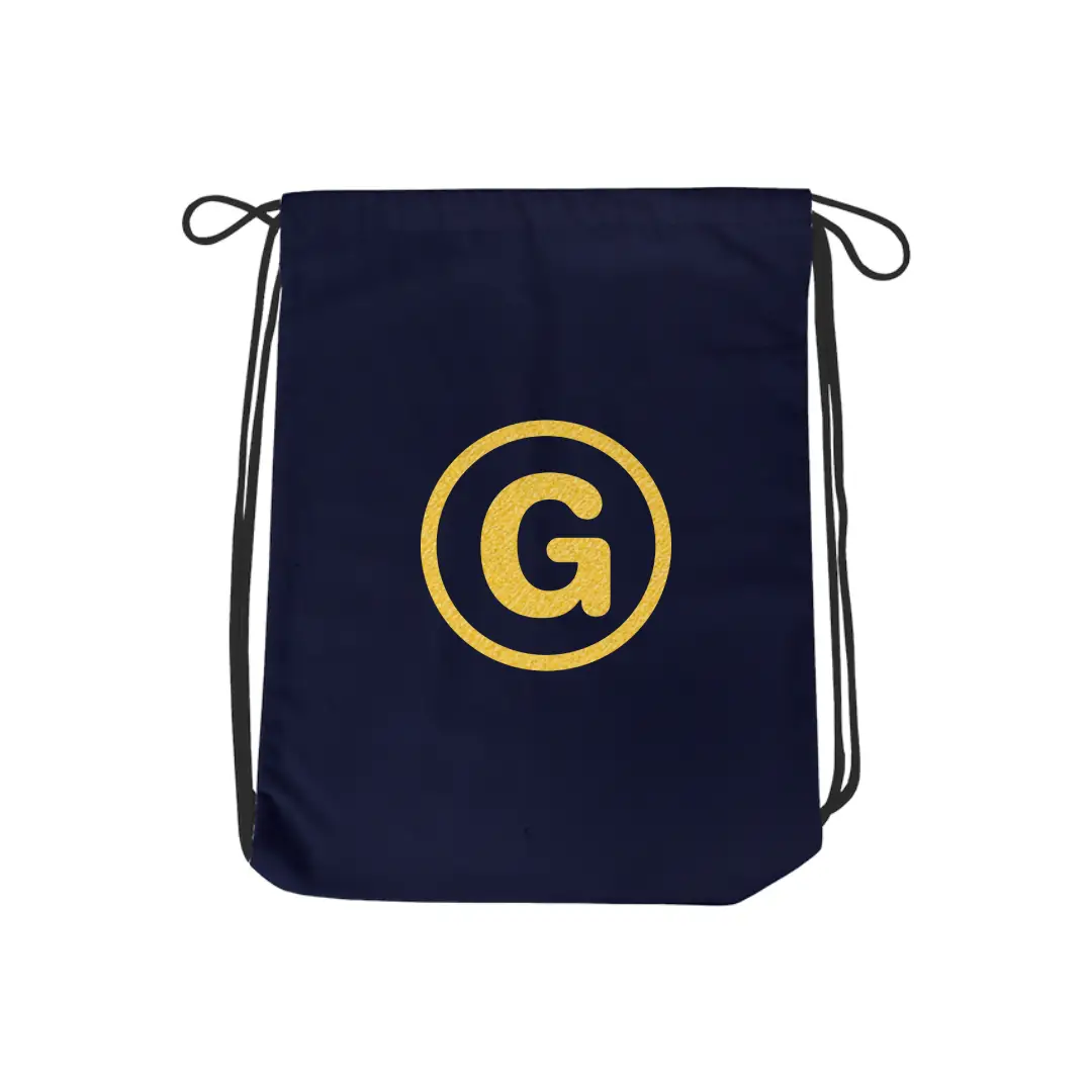 G Alphabet Reflective Shiny Print Cotton Drawstring Bag - Image 3