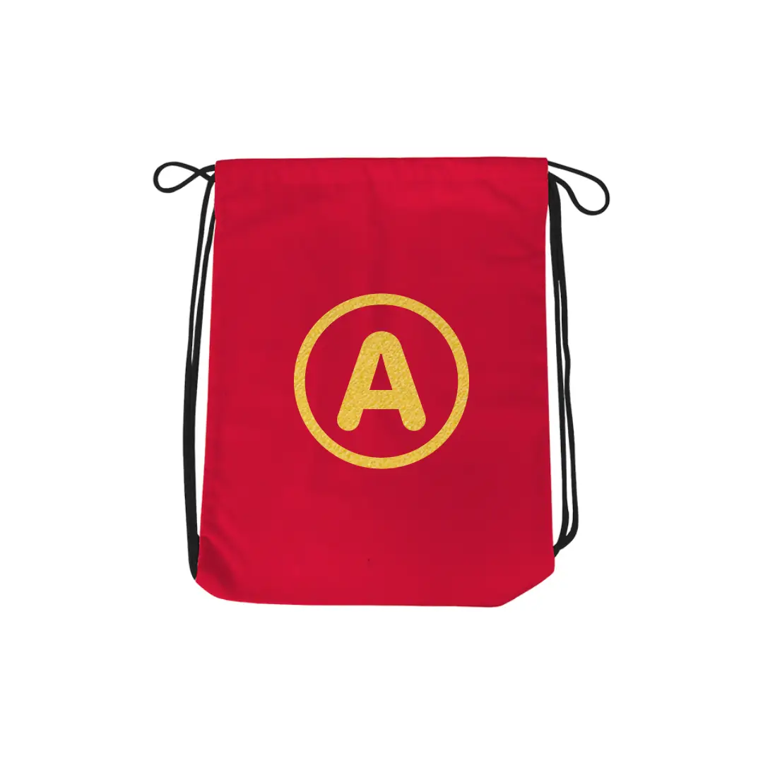 A Alphabet Reflective Shiny Print Cotton Drawstring Bag - Image 5