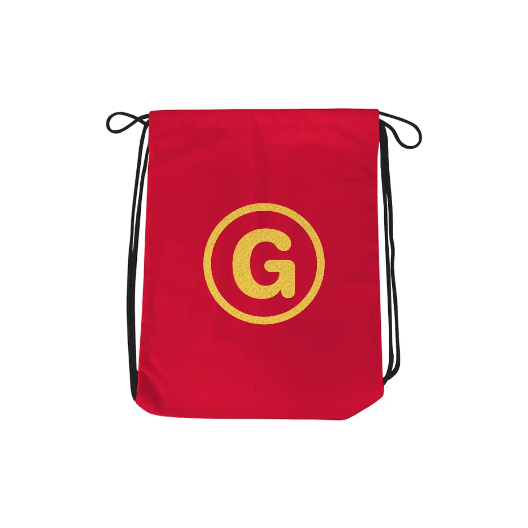 G Alphabet Reflective Shiny Print Cotton Drawstring Bag - Image 5