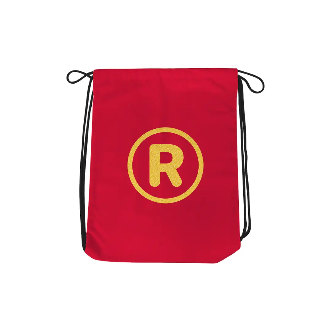 R Alphabet Reflective Shiny Print Cotton Drawstring Bag - Image 6