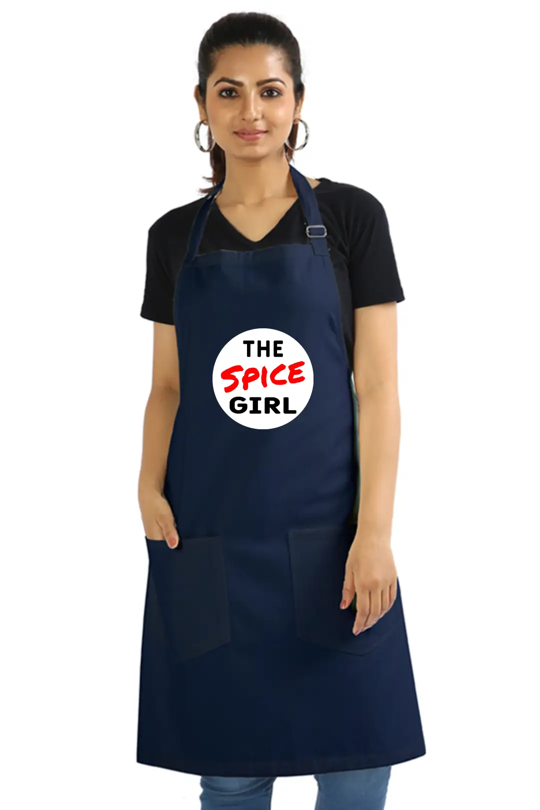 Navy Blue Color The Spice Girl Cotton Apron