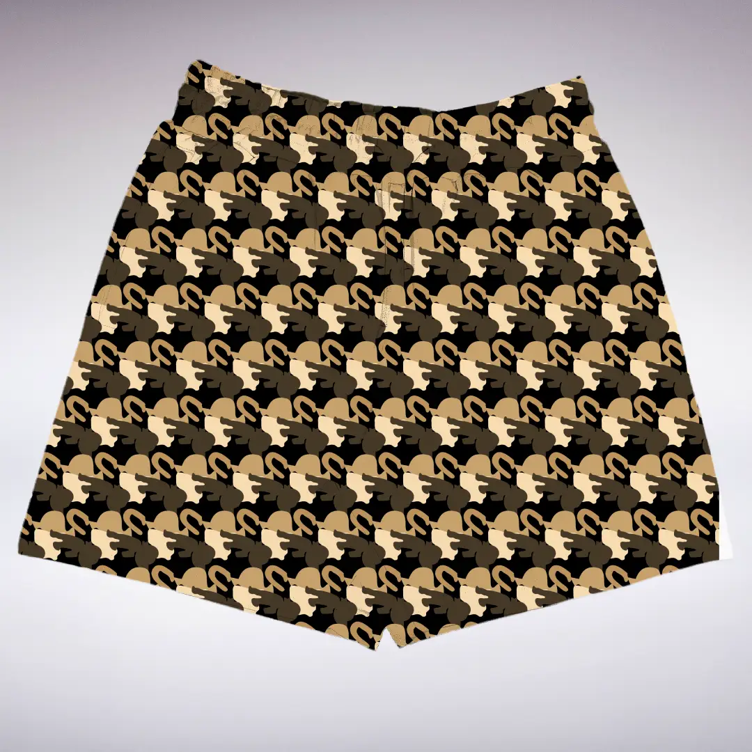 Brown Dessert Camouflage Regular Fit Shorts