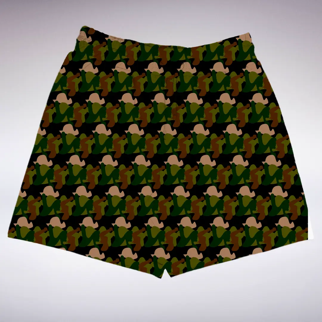 Camo Military Style Regular Fit Shorts