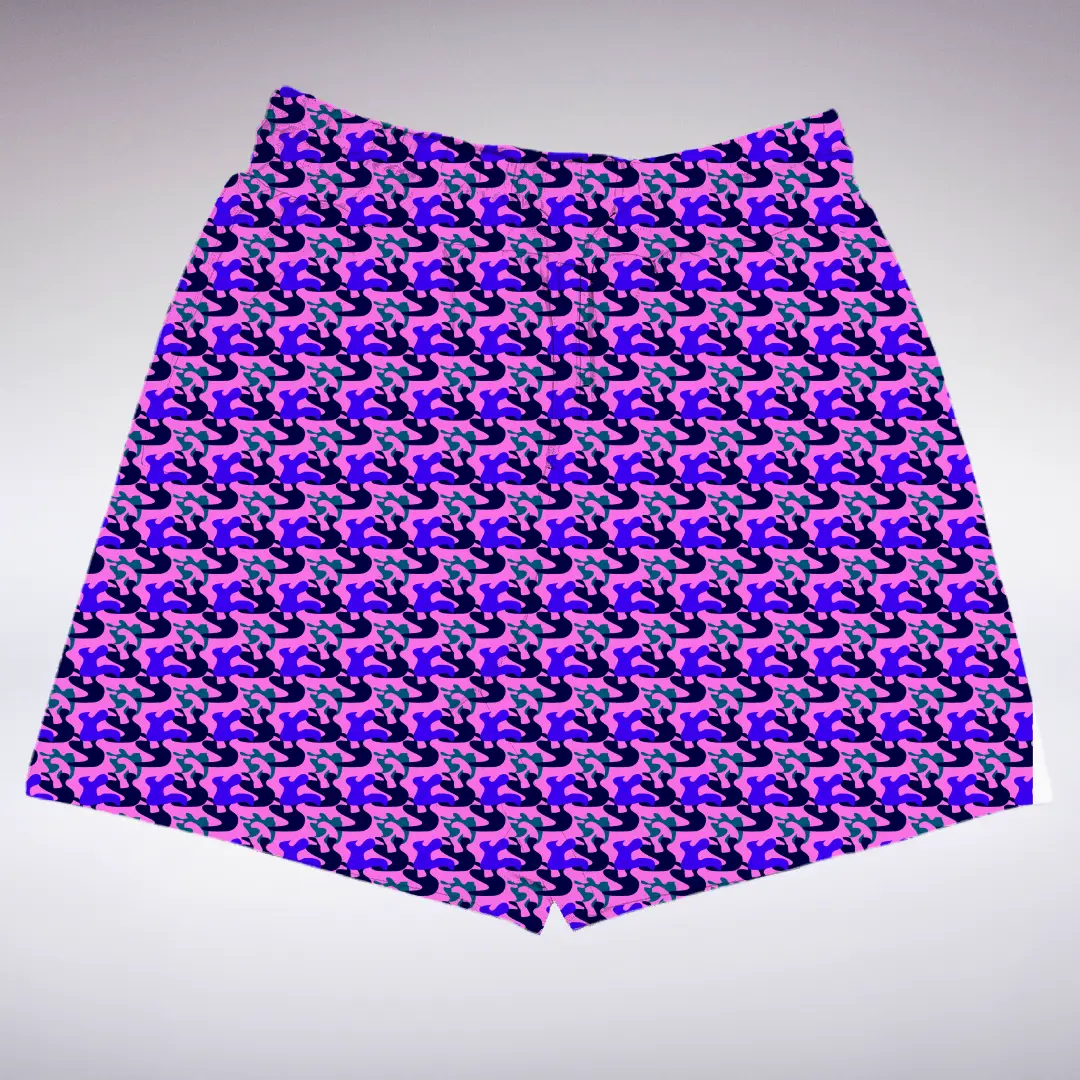 Stylish Purple Pink Camouflage Regular Fit Shorts