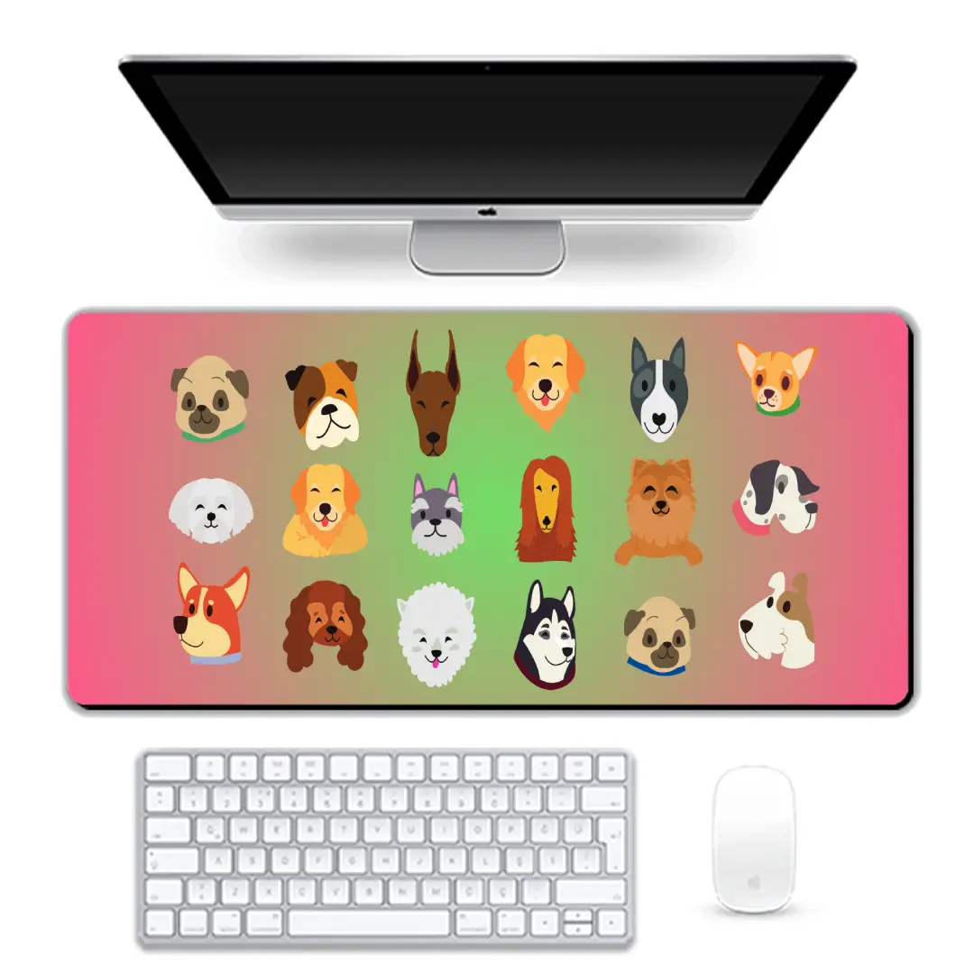 Dog Faces Printed Gaming Mouse Pad - Image 3