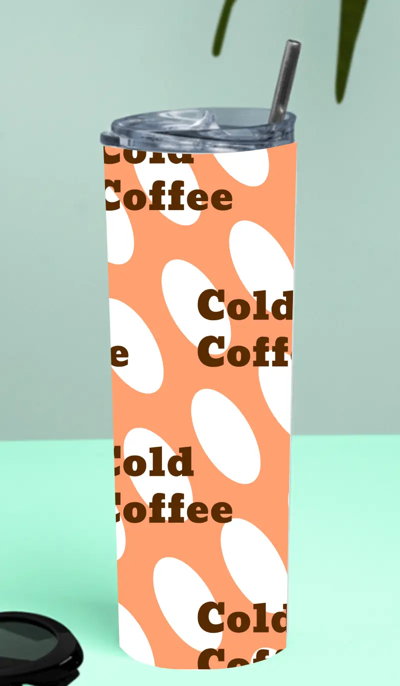 Cold Coffee Stainless Steel Tumbler Bottle With Straw And Leak Proof Lid