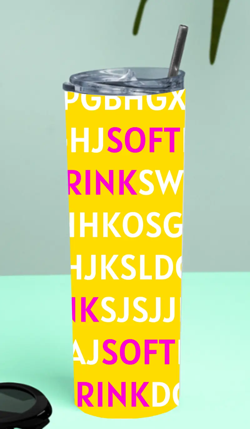 Soft Drink Stainless Steel Tumbler Bottle With Straw And Leak Proof Lid