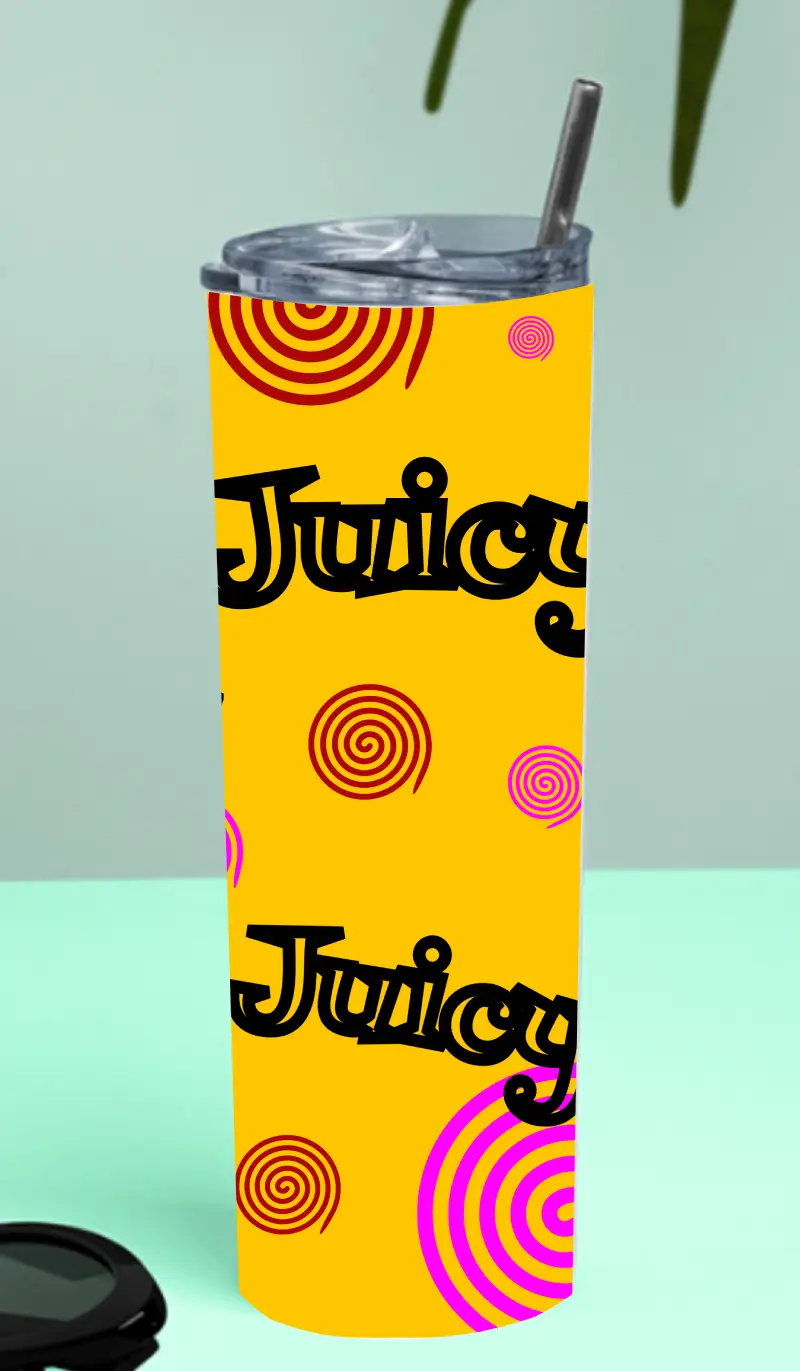 Juicy Stainless Steel Tumbler Bottle With Straw And Leak Proof Lid