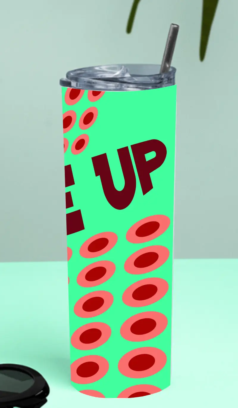 Rise Up Stainless Steel Tumbler Bottle With Straw And Leak Proof Lid