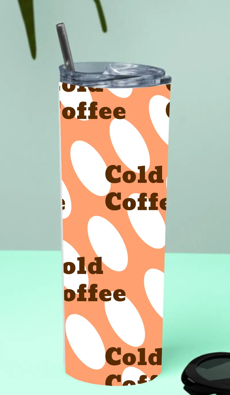 Cold Coffee Stainless Steel Tumbler Bottle With Straw And Leak Proof Lid - Image 2