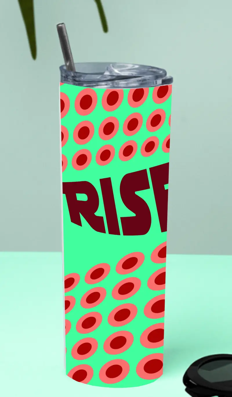 Rise Up Stainless Steel Tumbler Bottle With Straw And Leak Proof Lid - Image 2