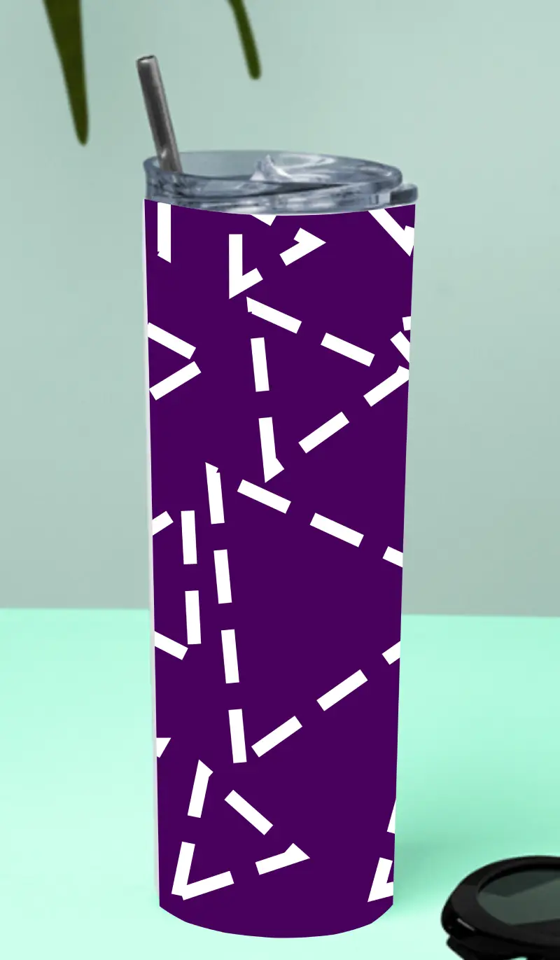 Simple Purple Stainless Steel Tumbler Bottle With Straw And Leak Proof Lid - Image 2