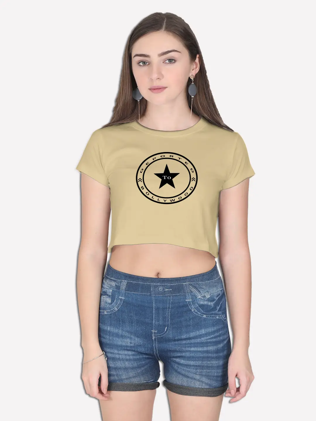 Deported To Bollywood Cotton Crop Top