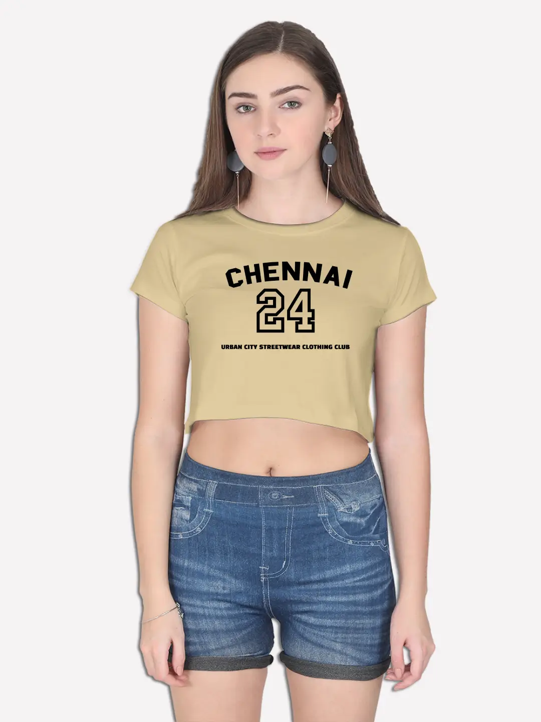 Chennai Urban City Streetwear Cotton Crop Top