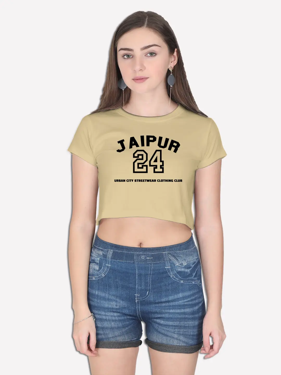 Jaipur Urban City Streetwear Cotton Crop Top