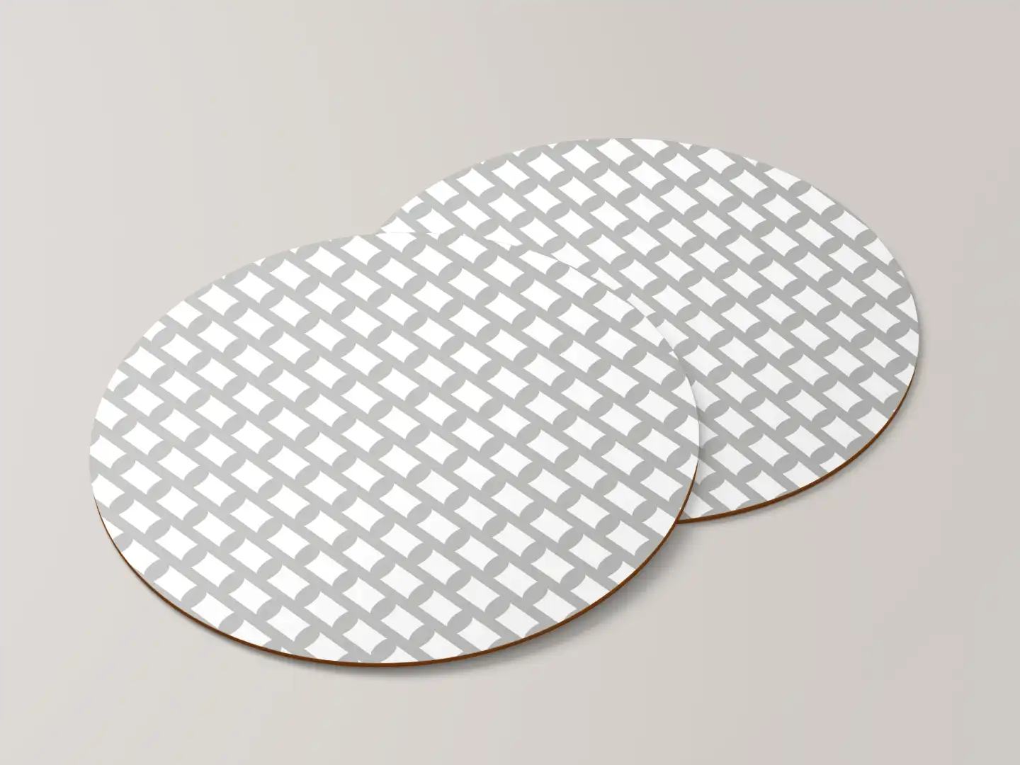 Grey Color Set Of Six Round Tea Coaster