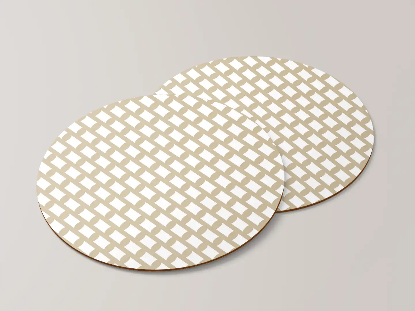 Mud Color Set Of Six Round Tea Coaster