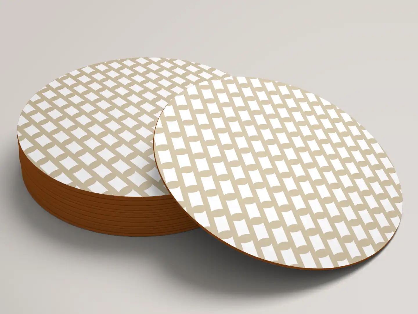 Mud Color Set Of Six Round Tea Coaster - Image 3