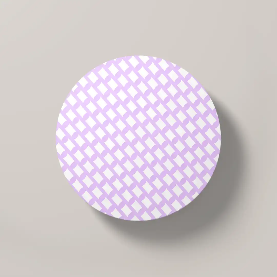 Pink Color Set Of Six Round Tea Coaster - Image 2
