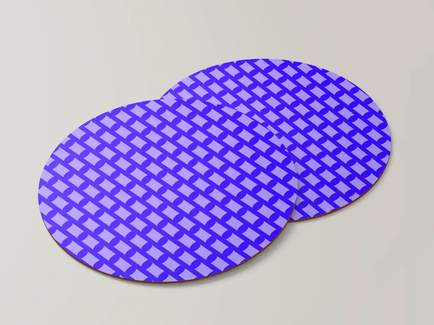 Purple Color Set Of Six Round Tea Coaster