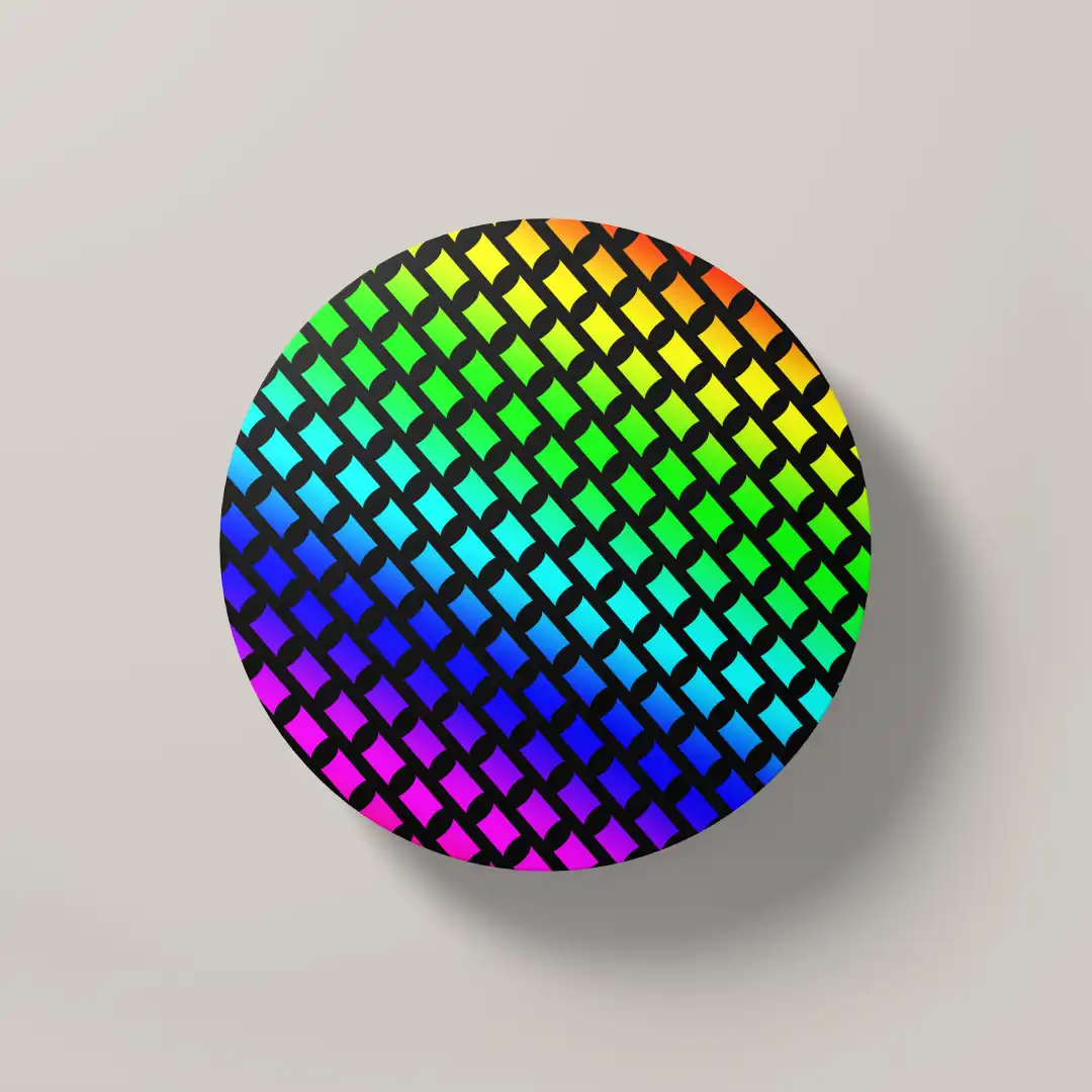 Rainbow Color Set Of Six Round Tea Coaster - Image 2