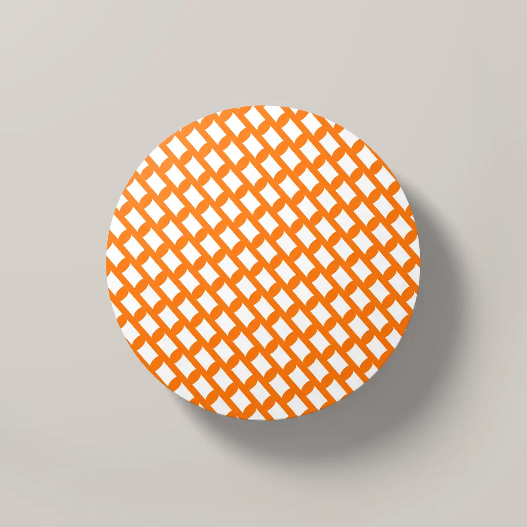 Saffron Color Set Of Six Round Tea Coaster - Image 2