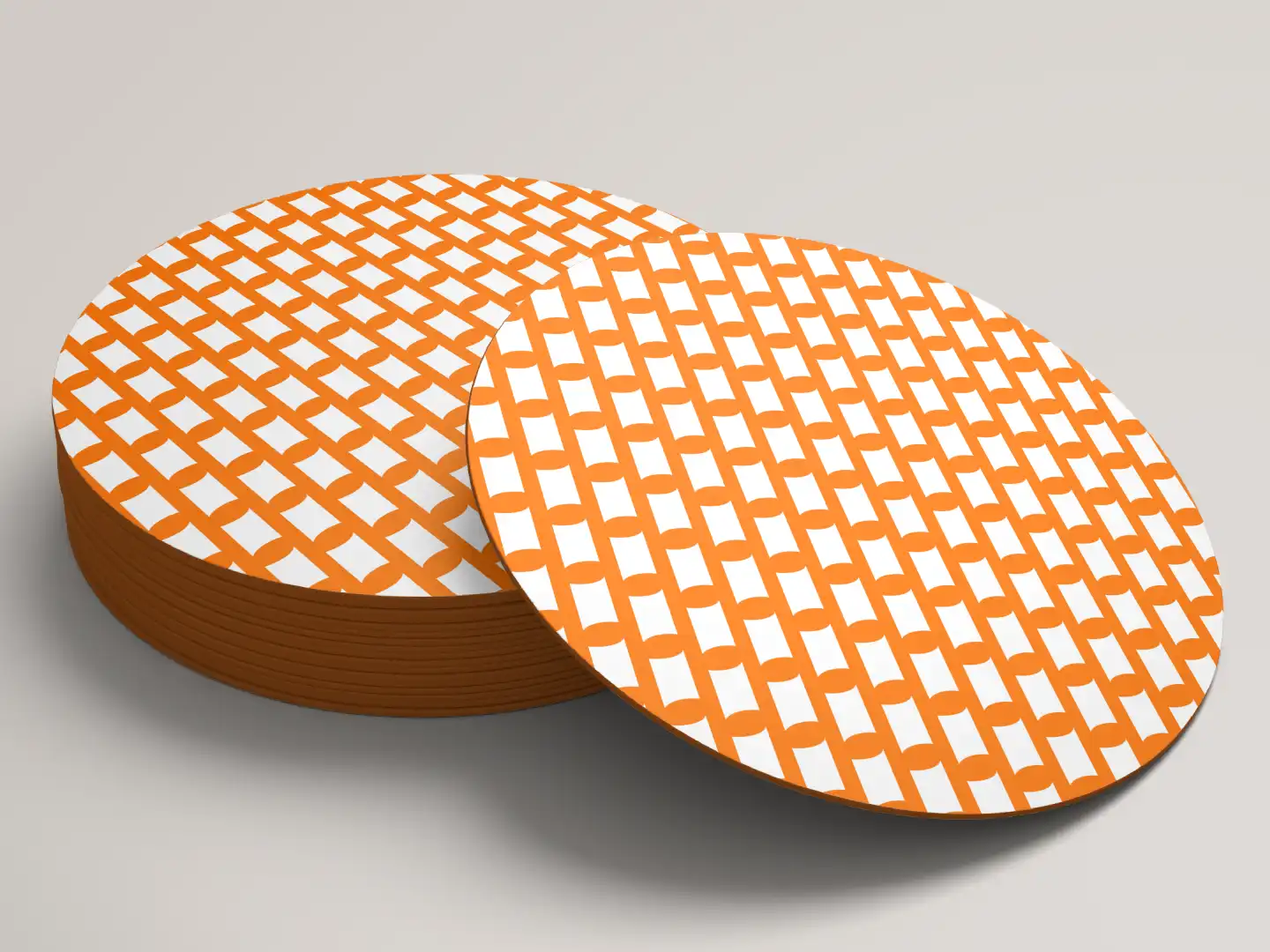 Saffron Color Set Of Six Round Tea Coaster - Image 3